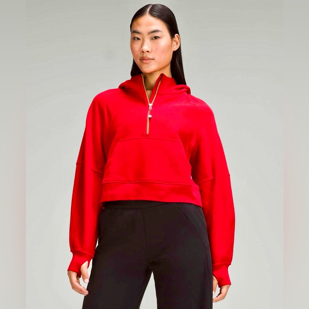 lululemon athletica Red Half-Zip Hoodie